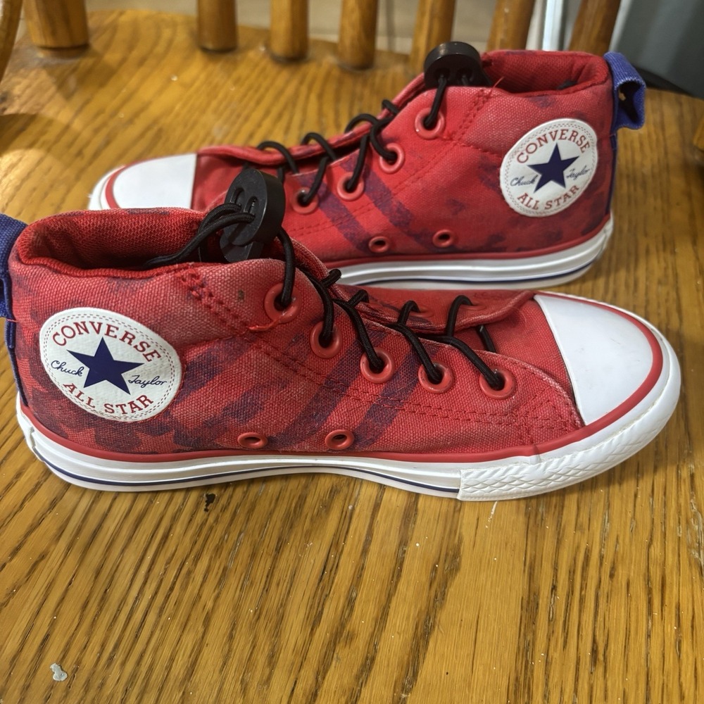 Converse Allstars Chuck Taylor Boys Mid Top‎ Size 13 Red White Blue Stars Stripe